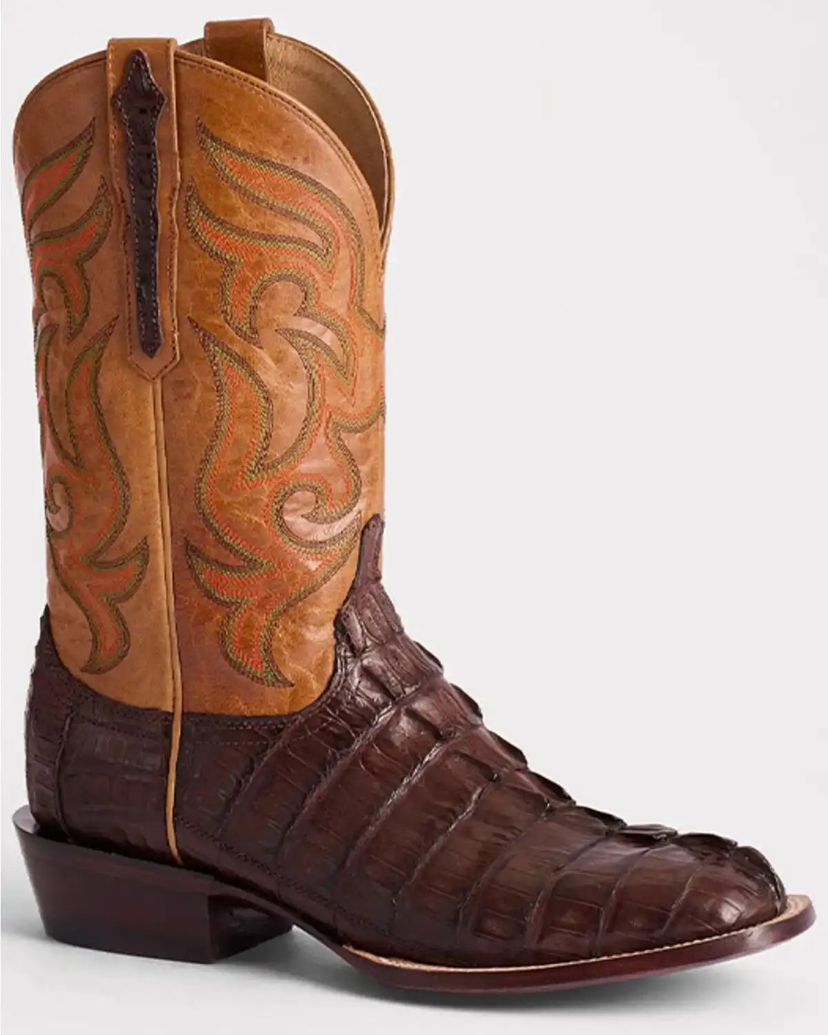 Lucchese Men's Hendrik Exotic Caiman Western Boots - Broad Square Toe
