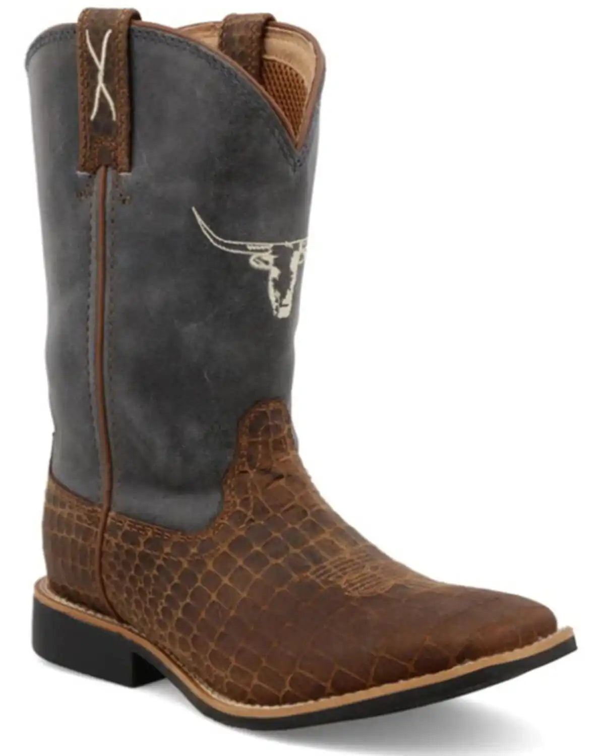 Twisted X Kid's Top Hand Western Boots - Broad Square Toe