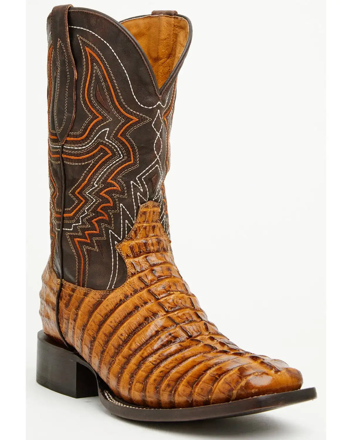 Cody James Men's Badlands Caiman Print Western Boots - Broad Square Toe