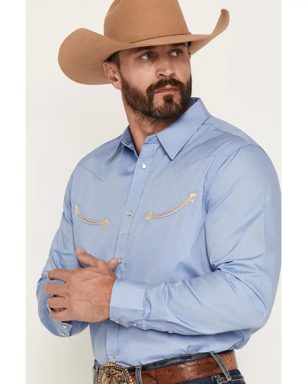 Gibson Trading Co Men's All Smiles Solid Long Sleeve Snap Western Shirt