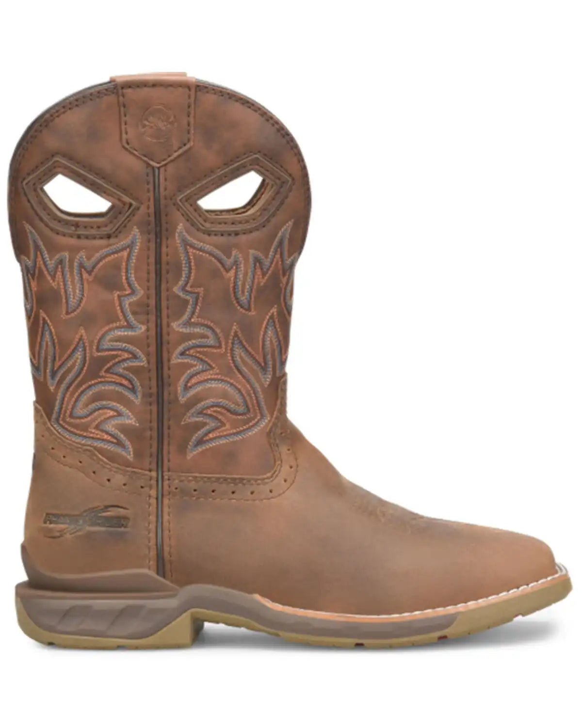 Double H Men's Phantom Rider Roper Pull On Work Boots - Square Toe