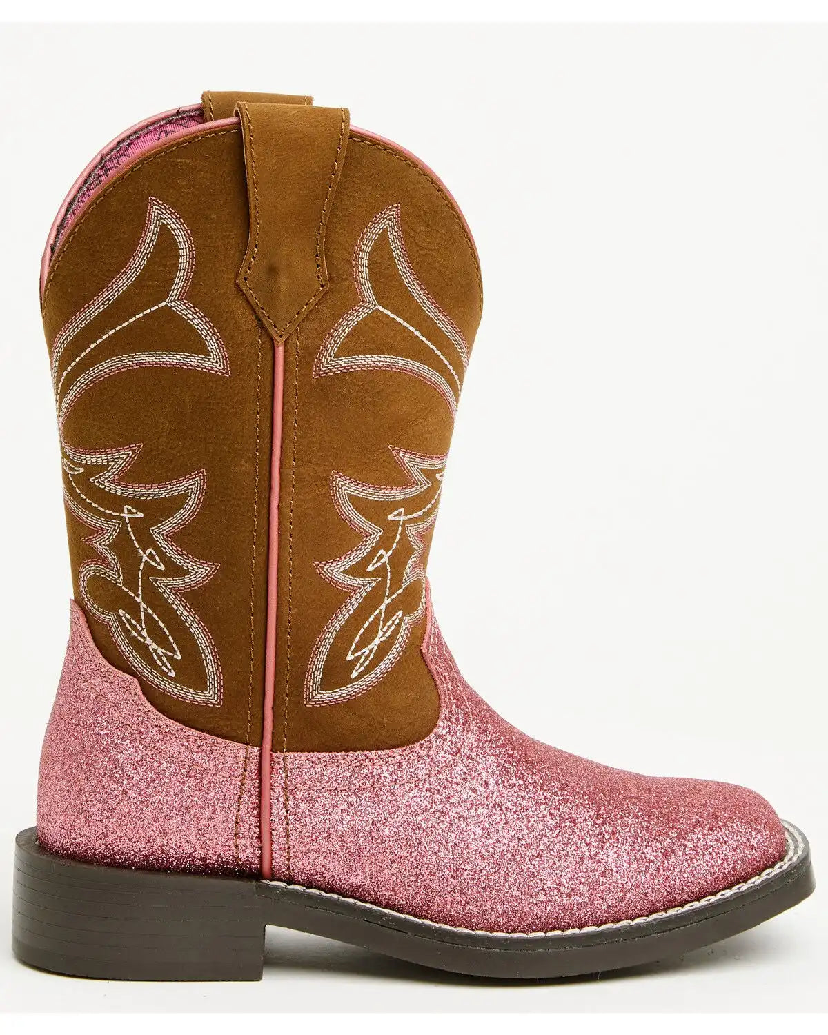 Shyanne Girls' Avery Glitter Western Boots - Broad Square Toe