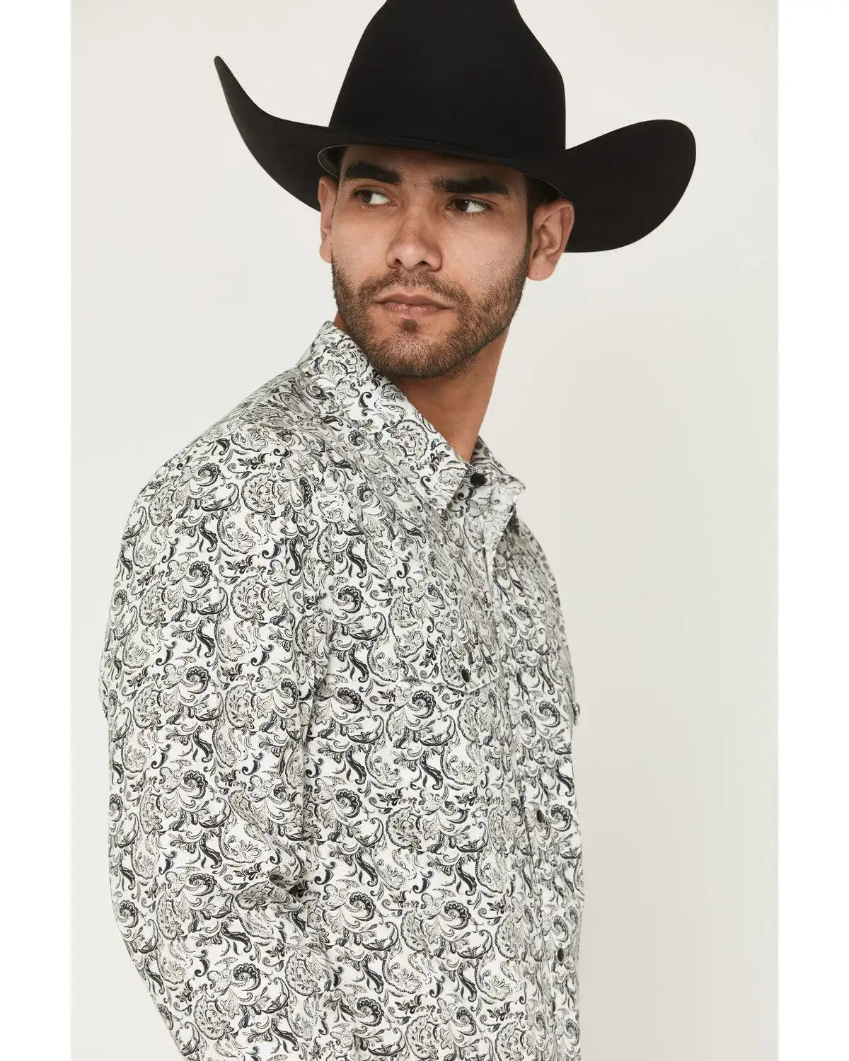 Gibson Trading Co Men's Bone Ridge Paisley Print Long Sleeve Snap Western Shirt - Big