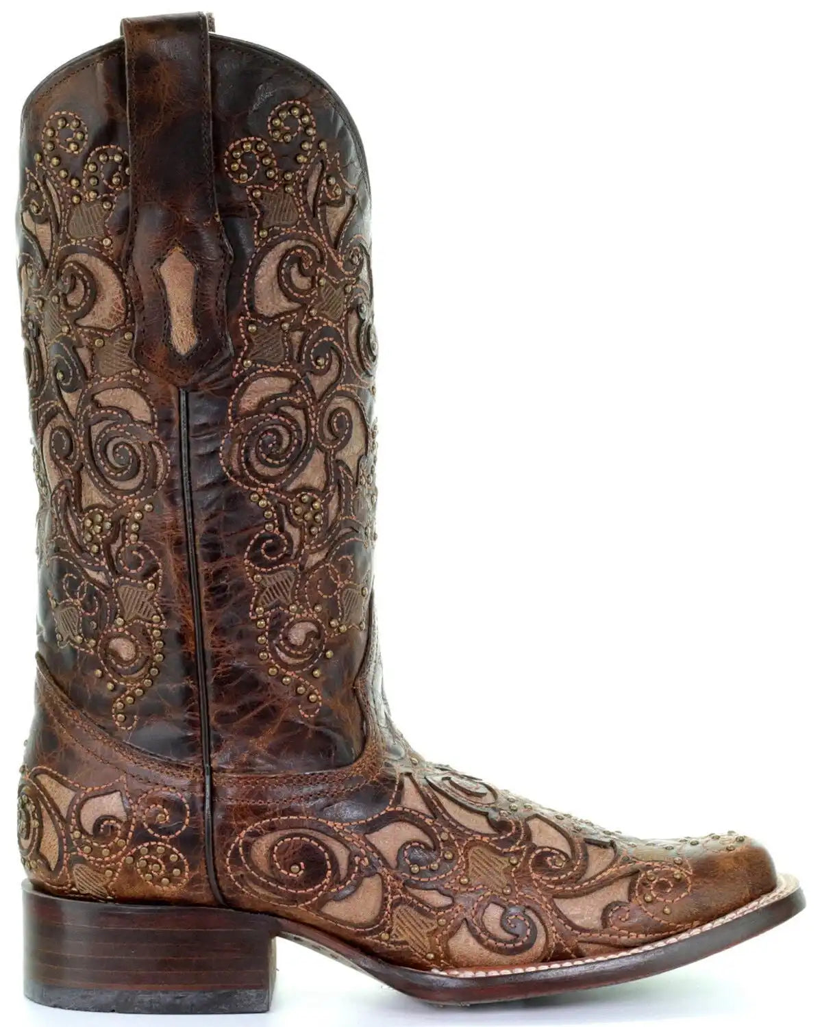Corral Women's Inlay and Stud Accents Boots - Square Toe