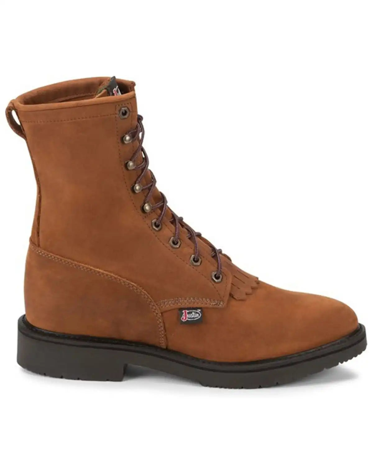 Justin Men's Conductor 8" Lace-Up Work Boots - Soft Toe