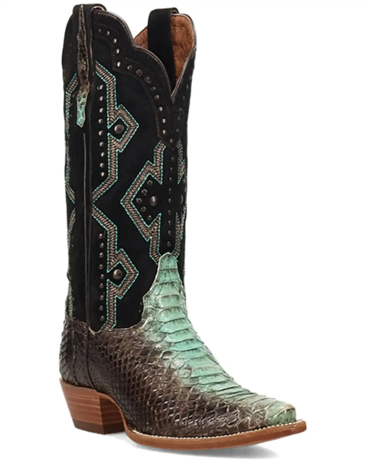 Dan Post Women's Sunset Rider Exotic Python Western Boots - Snip Toe