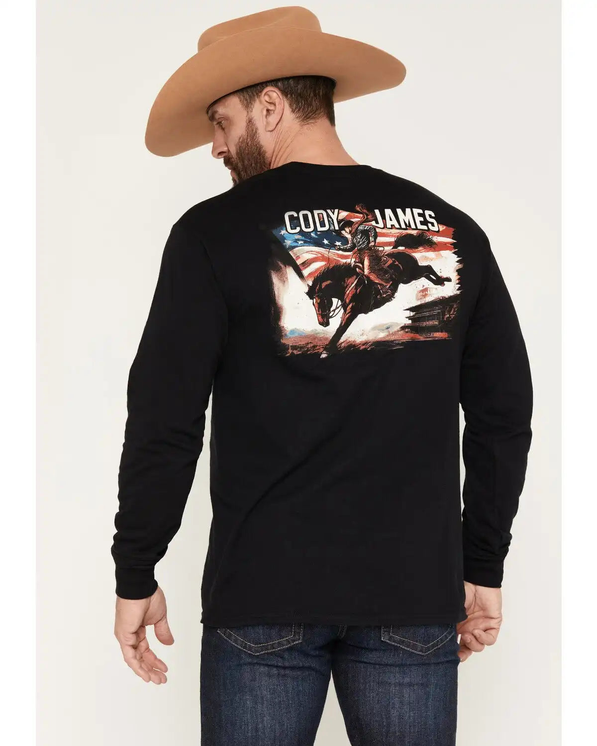 Cody James Men's American Legend Long Sleeve Graphic T-Shirt