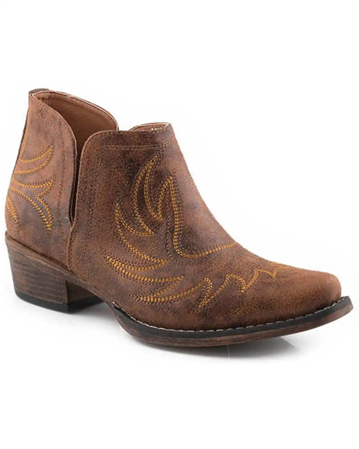 Roper Women's Ava Faux Suede Western Booties - Snip Toe
