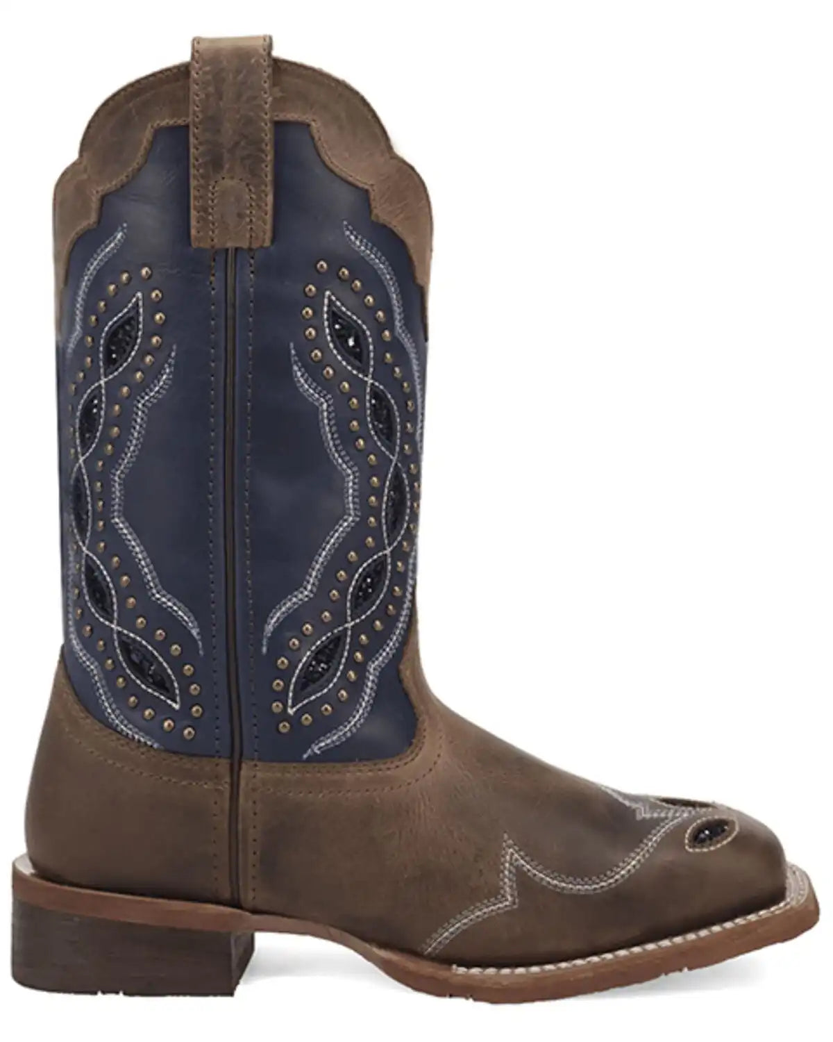 Laredo Women's Dragon Fly Embellished Western Boots - Broad Square Toe