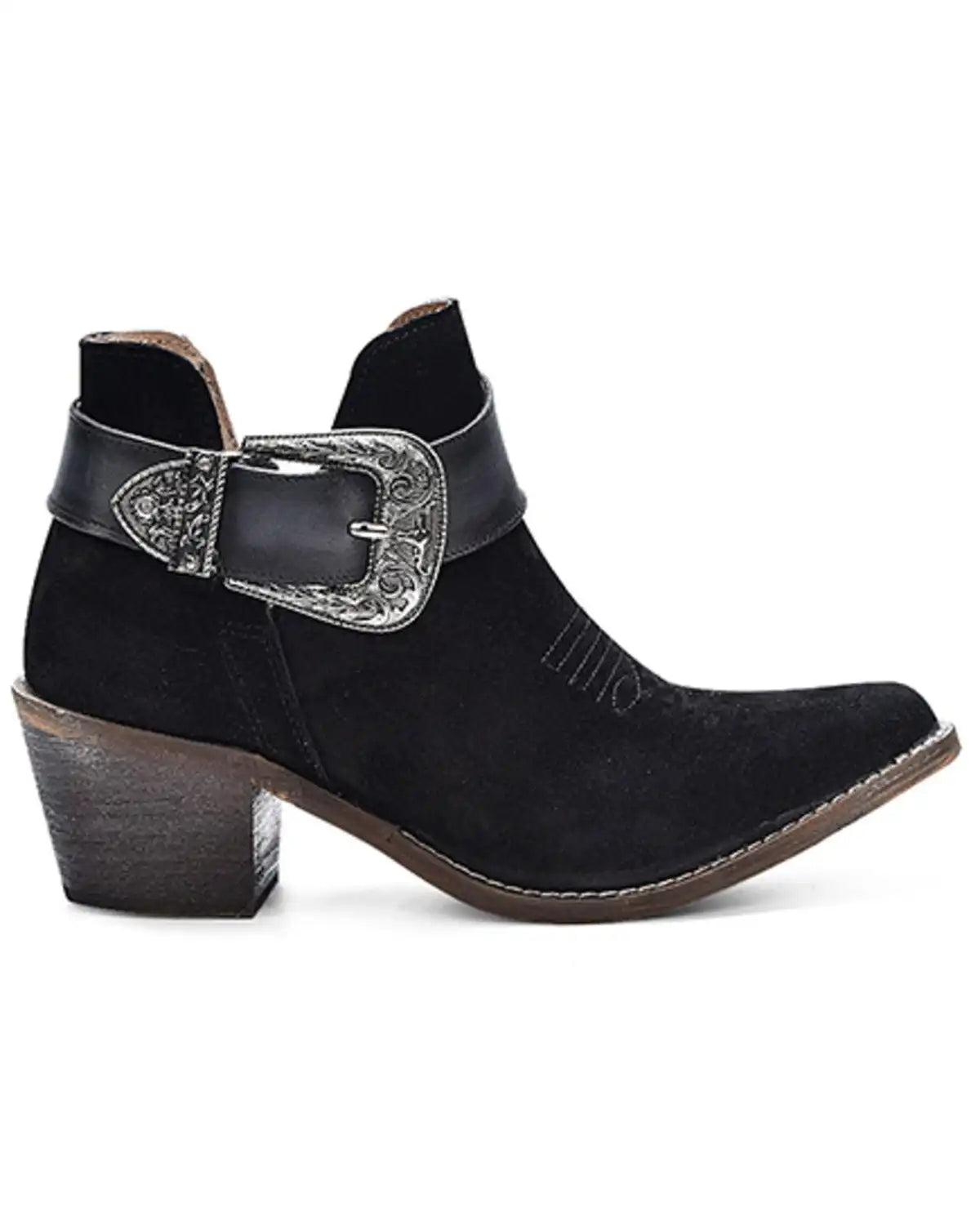 Circle G Women's Buckle Ankle Booties - Round Toe