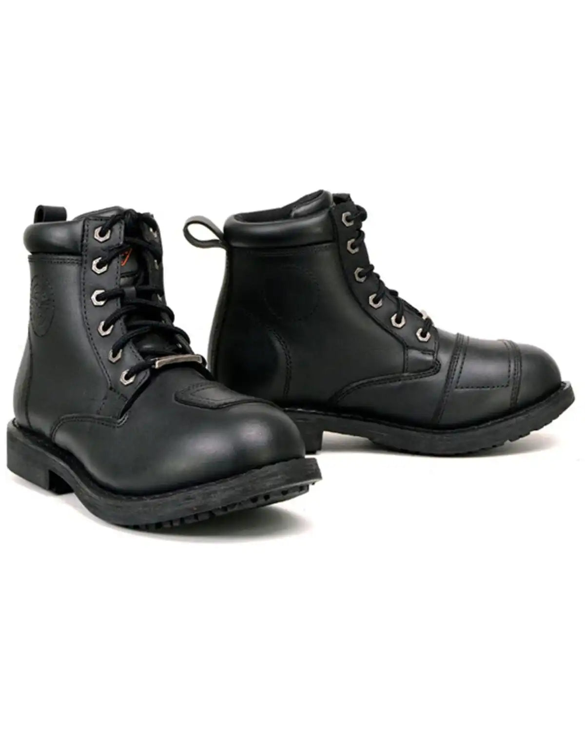 Milwaukee Leather Women's Shift Changer Lace-Up Motorcycle Boots - Round Toe