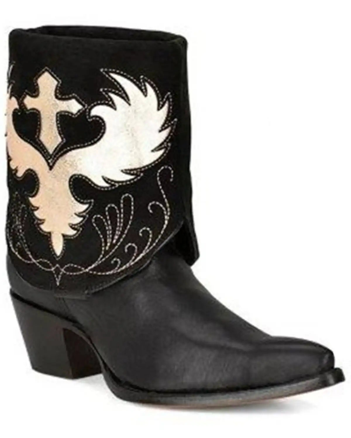 Corral Women's Wing & Cross Convertible Western Booties - Snip Toe
