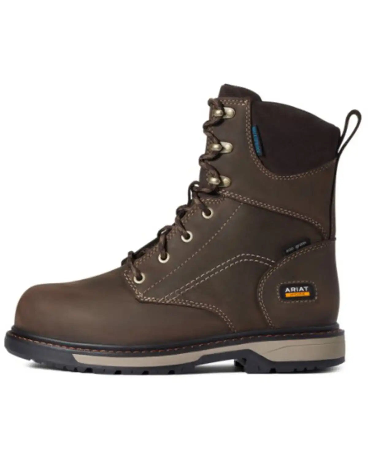 Ariat Women's Dark Brown Riveter 8" H20 400G CSA Glacier Grip Work Boot - Composite Toe