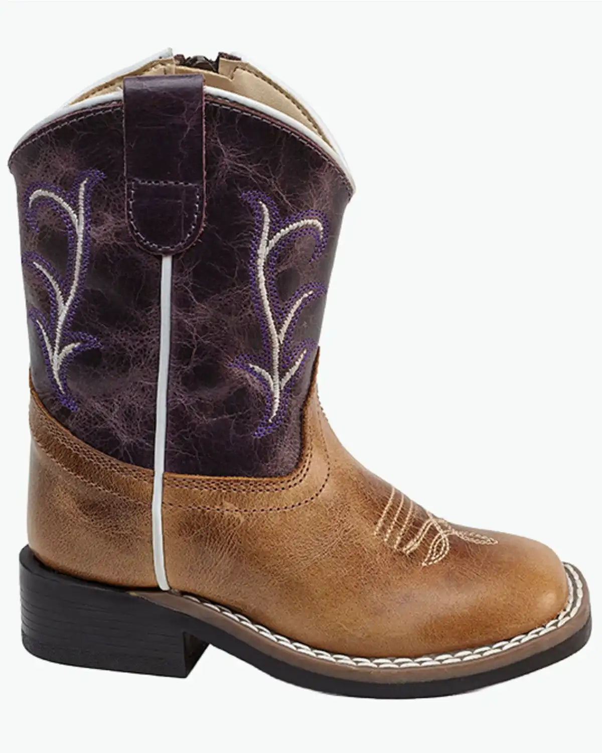 Old West Toddler Girls' Western Boots - Broad Square Toe