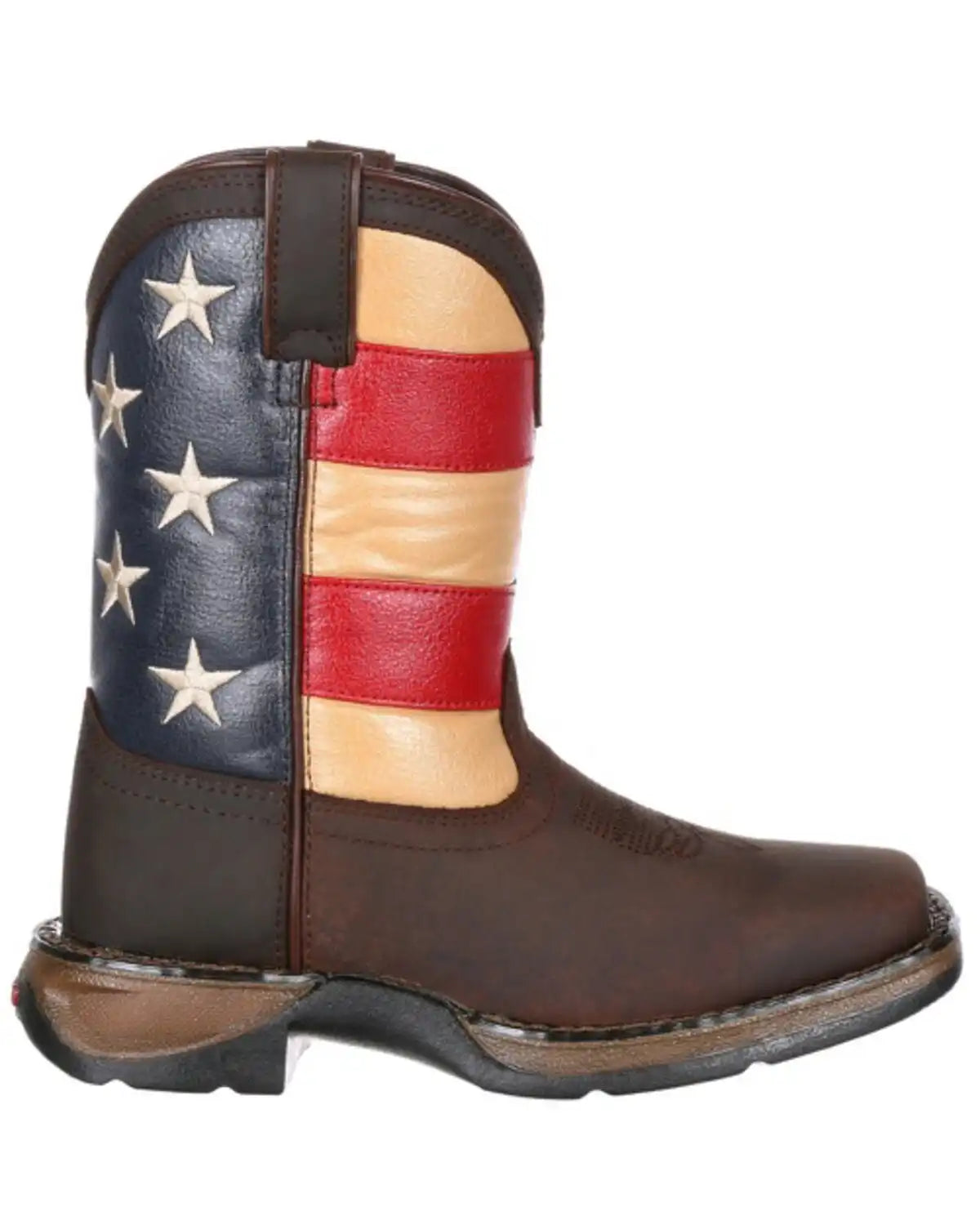 Durango Girls' Lil Rebel Big Kids' Flag Western Boots - Broad Square Toe