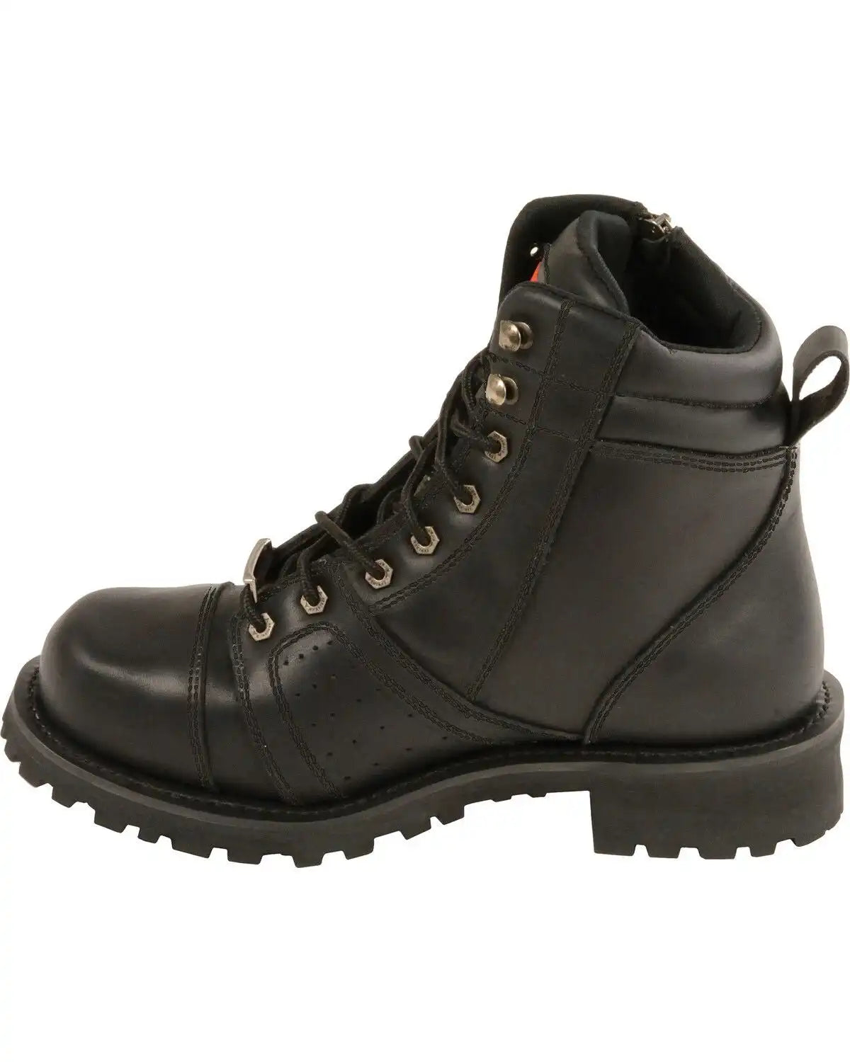 Milwaukee Leather Men's Lace To Toe Boots - Round Toe