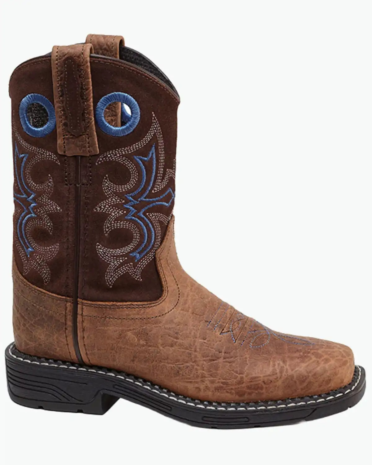 Old West Little Boys' Bull Hide Performance Western Boots - Broad Square Toe