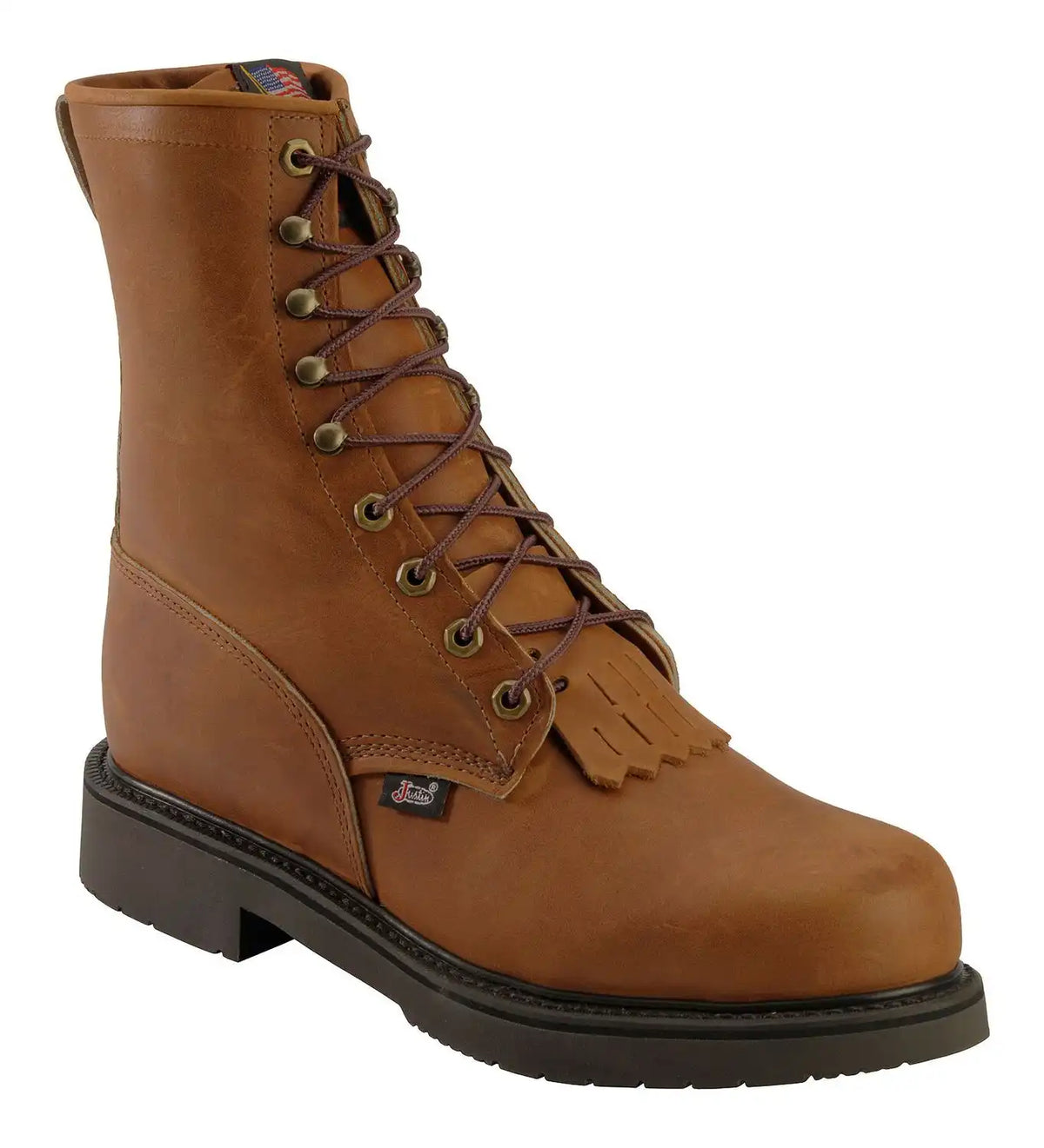 Justin Men's Cargo EH 8" Lace-Up Work Boots - Steel Toe