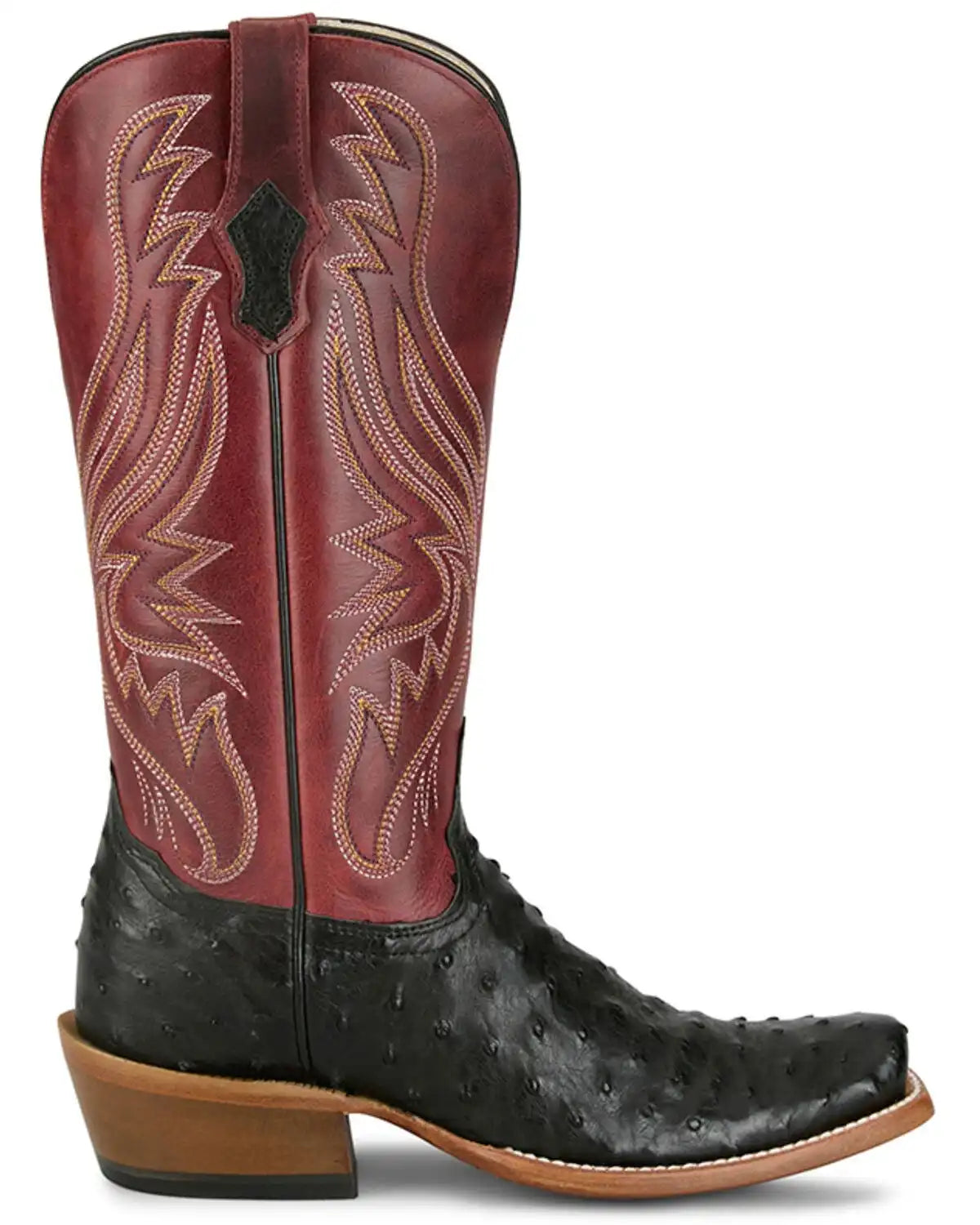 Tony Lama Women's Zaire Exotic Full Quill Ostrich Western Boots - Square Toe