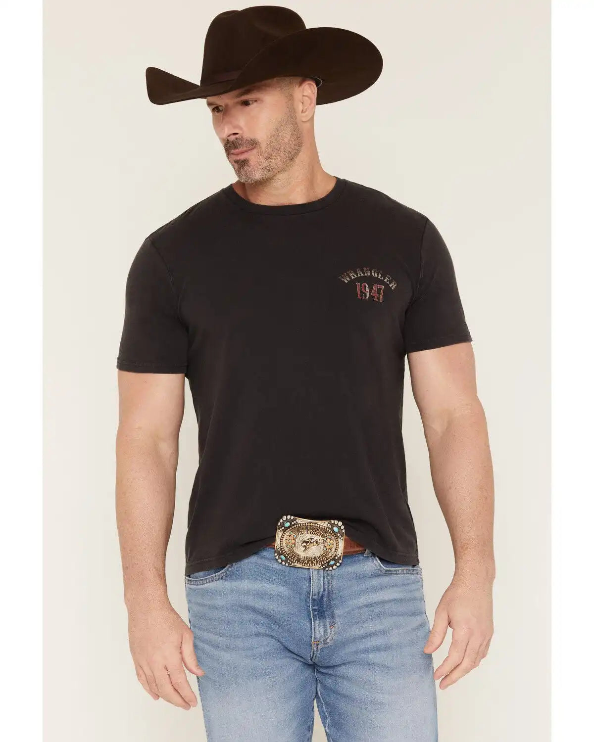 Wrangler Men's American Legend Steer Head Short Sleeve Graphic T-Shirt