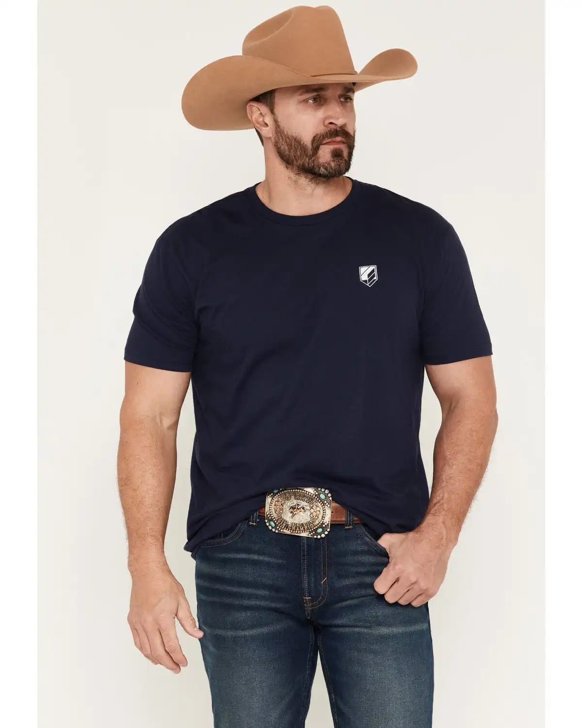 RANK 45® Men's Belt Buckle Short Sleeve Graphic T-Shirt
