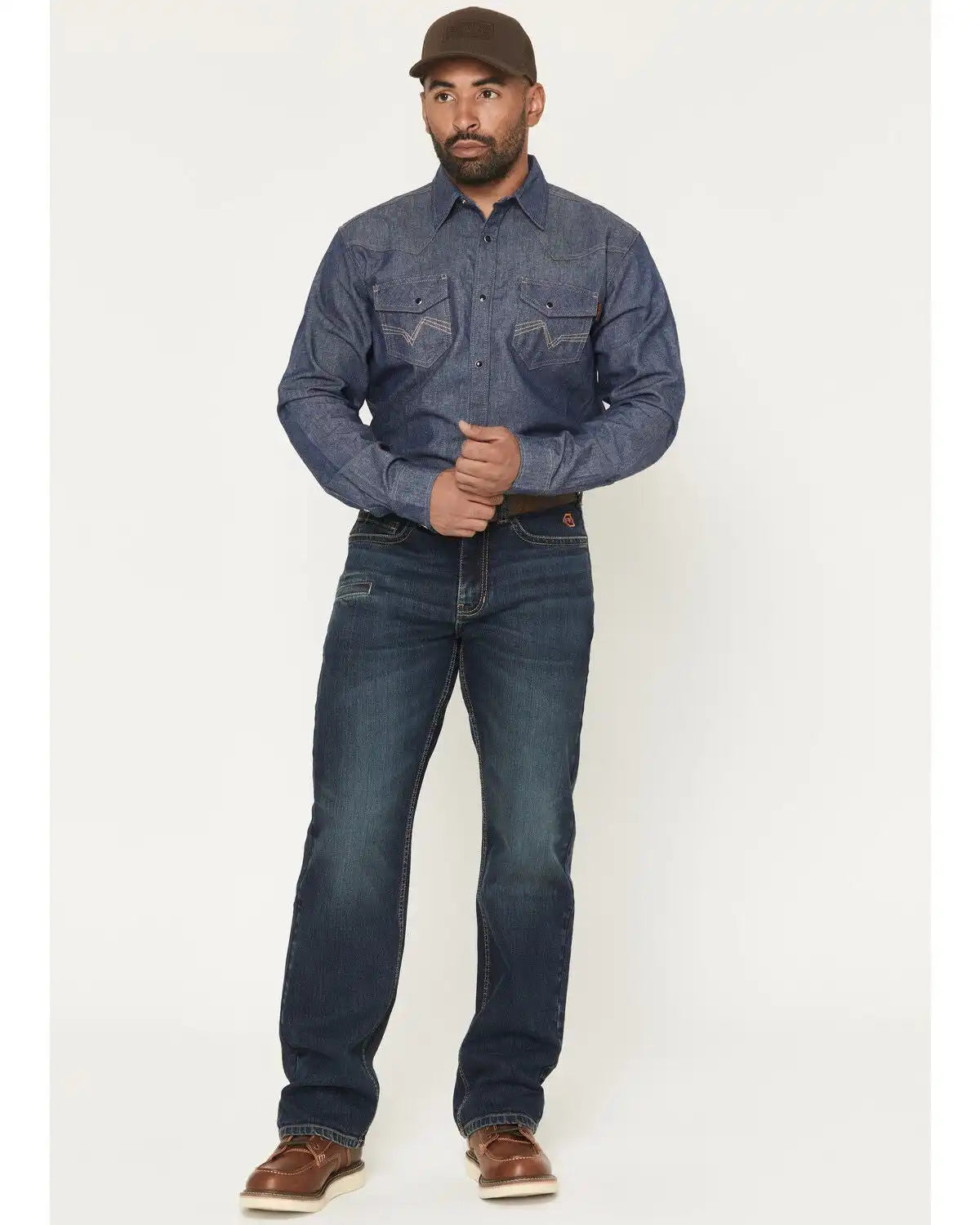 Hawx Men's FR Grinder Dark Wash Straight Denim Jeans
