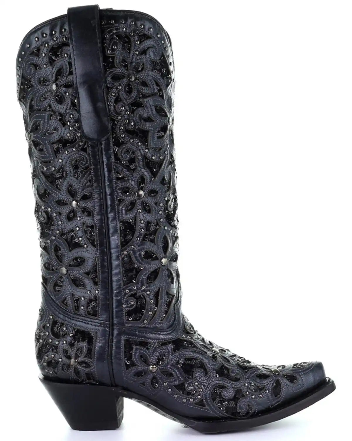 Corral Women's Inlay Embroidery Western Boots - Snip Toe