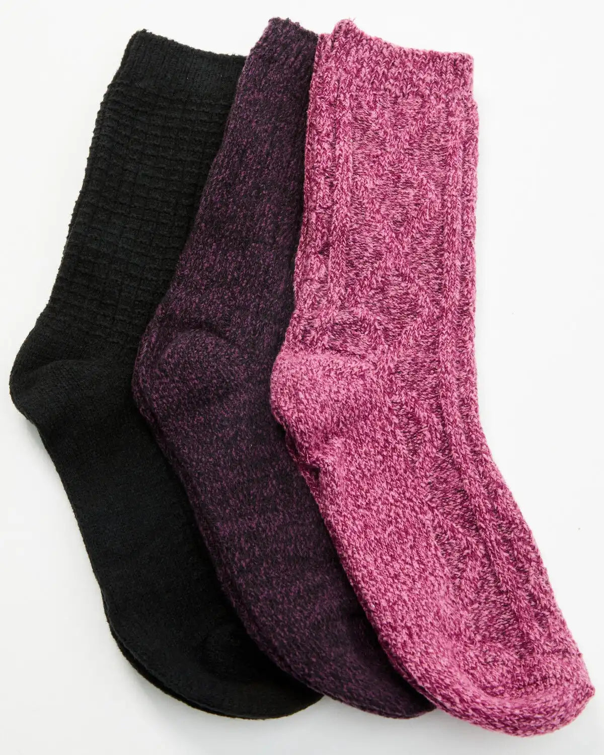 Boot Barn Women's Purple Luxe Cozy Sock Gift Box - 3 Piece