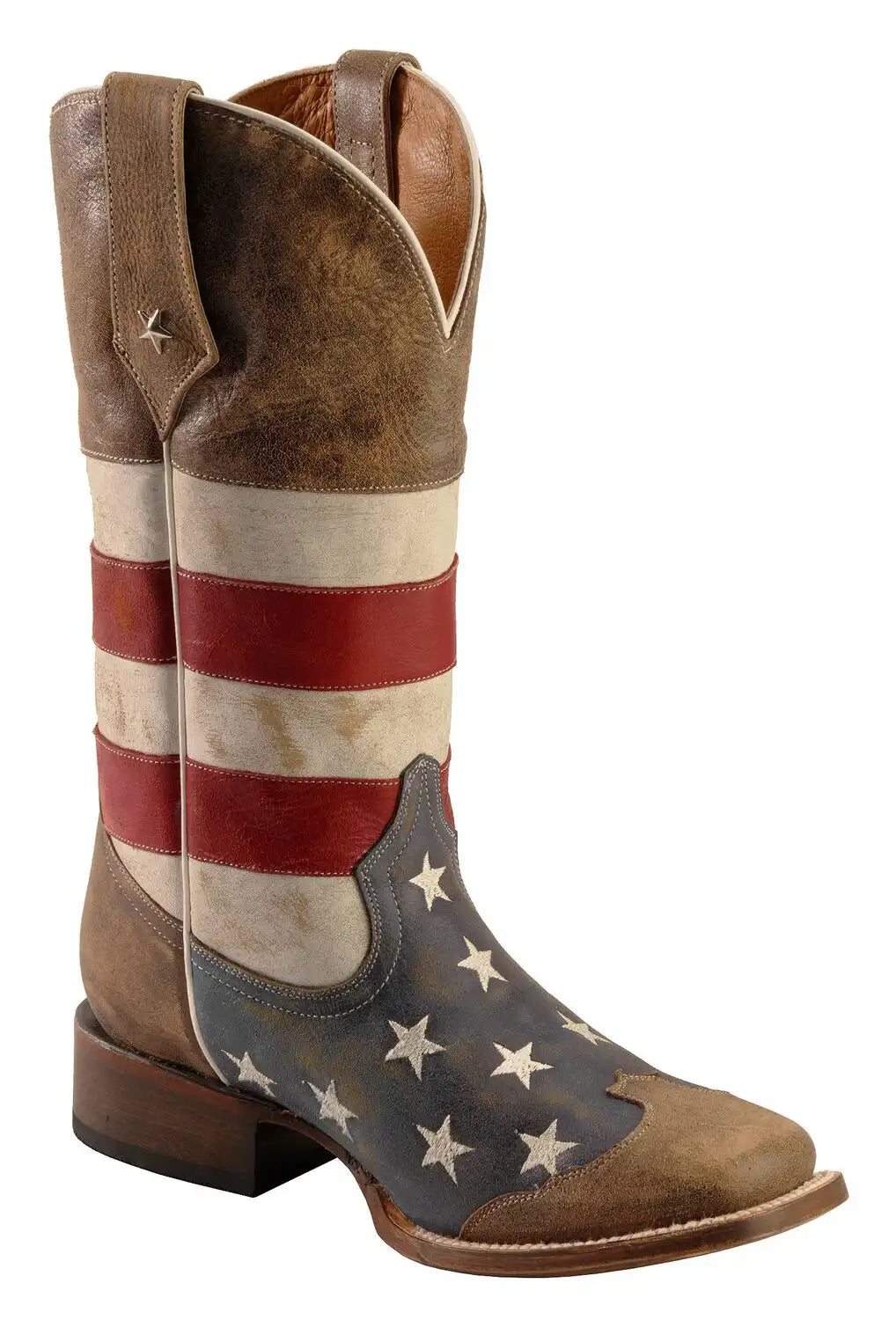 Roper American Flag Western Boots - Square Toe