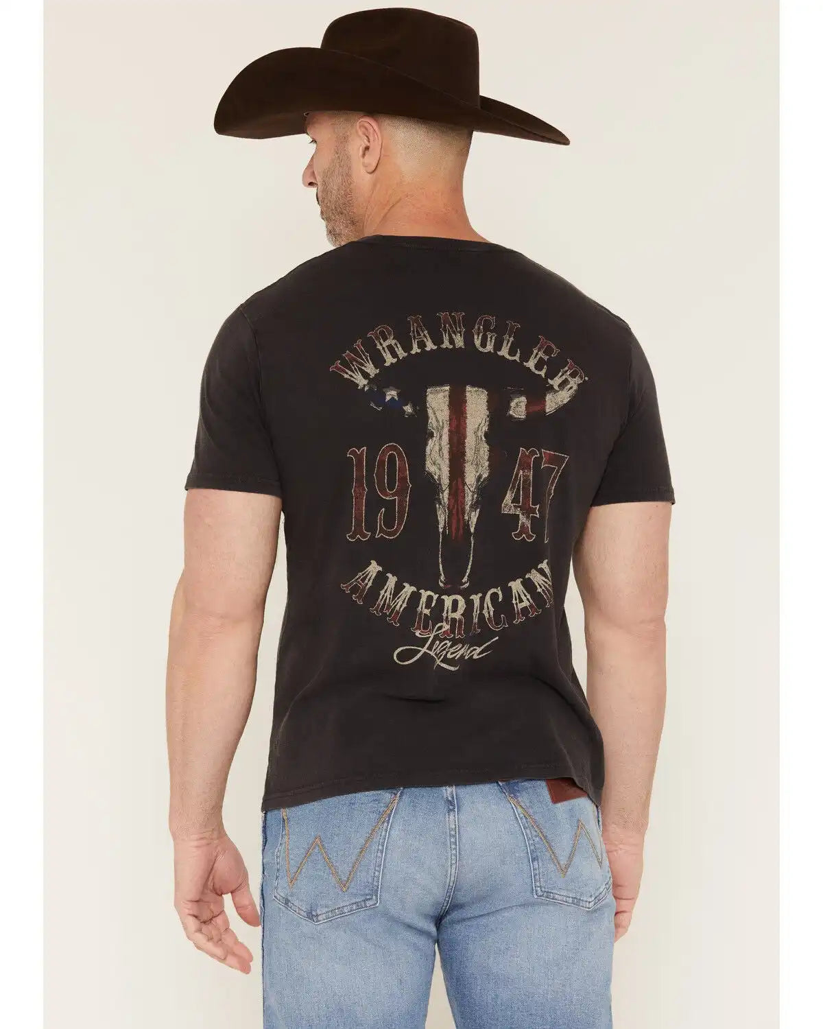 Wrangler Men's American Legend Steer Head Short Sleeve Graphic T-Shirt