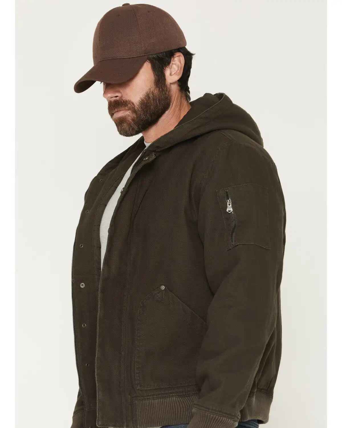 Thorogood Men's Legacy Stone Washed Hooded Bomber Jacket