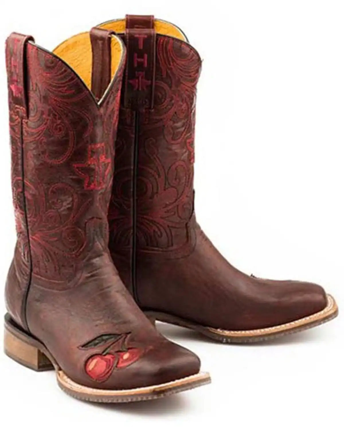Tin Haul Women's Monster Cherry Western Boots - Broad Square Toe