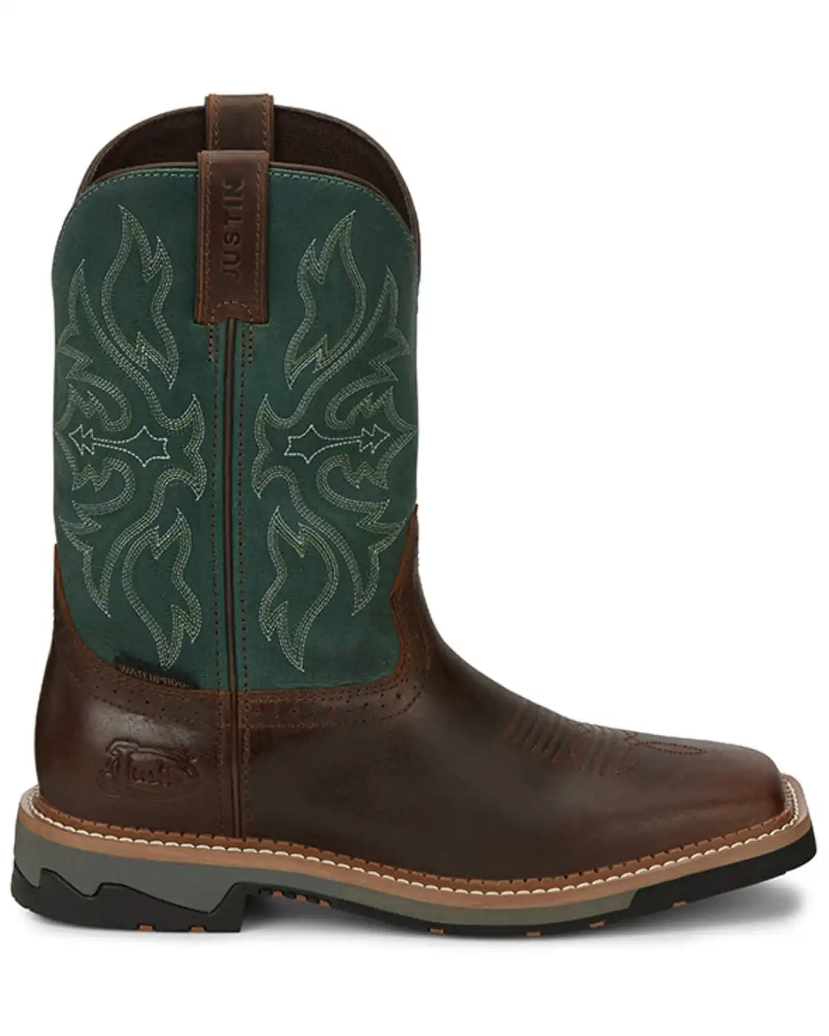 Justin Men's Tan Bolt Western Work Boots - Soft Toe