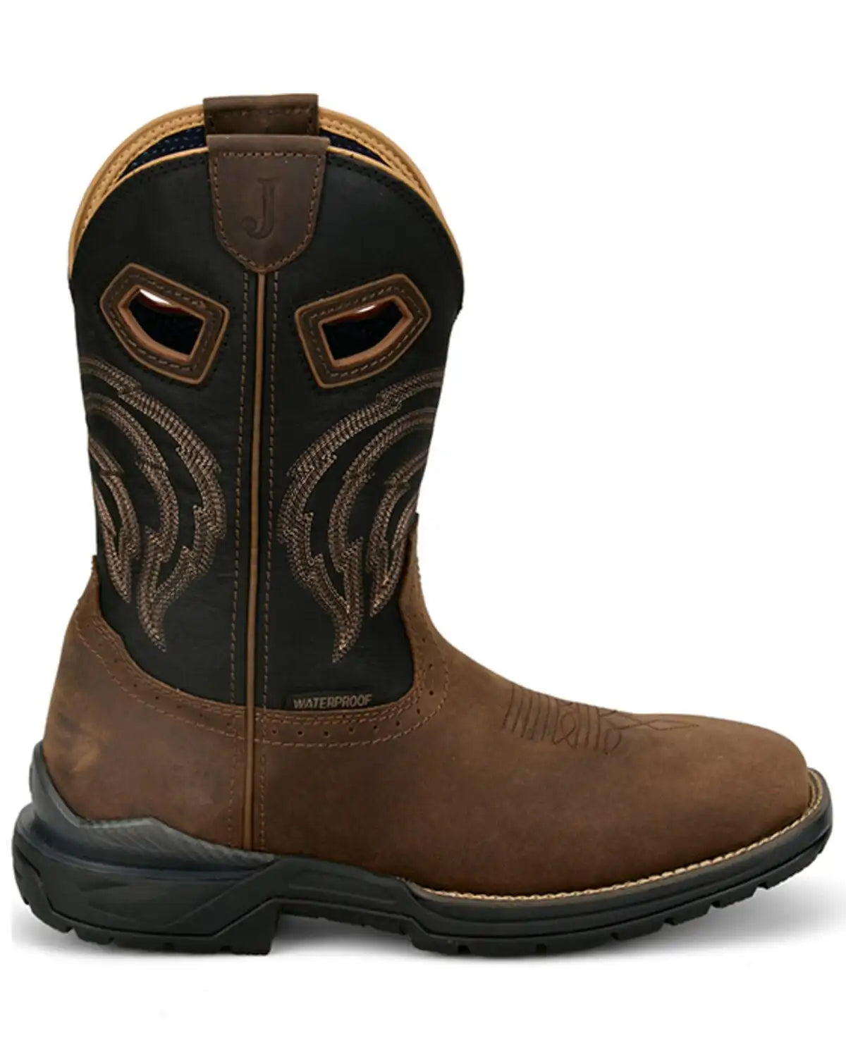 Justin Men's Warhawk Slickline 11" Waterproof Pull-On Work Boots - Soft Toe