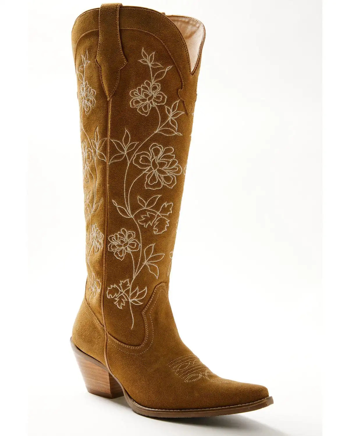 Shyanne Women's Flora Suede Tall Western Boots - Snip Toe