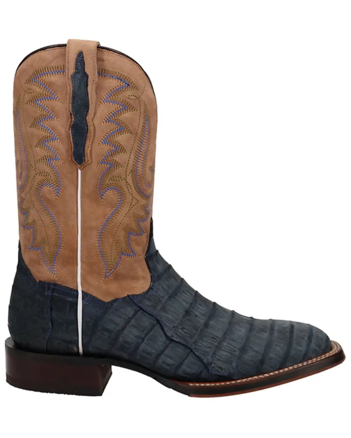 Dan Post Women's Exotic Sueded Caiman Western Boots - Broad Square Toe