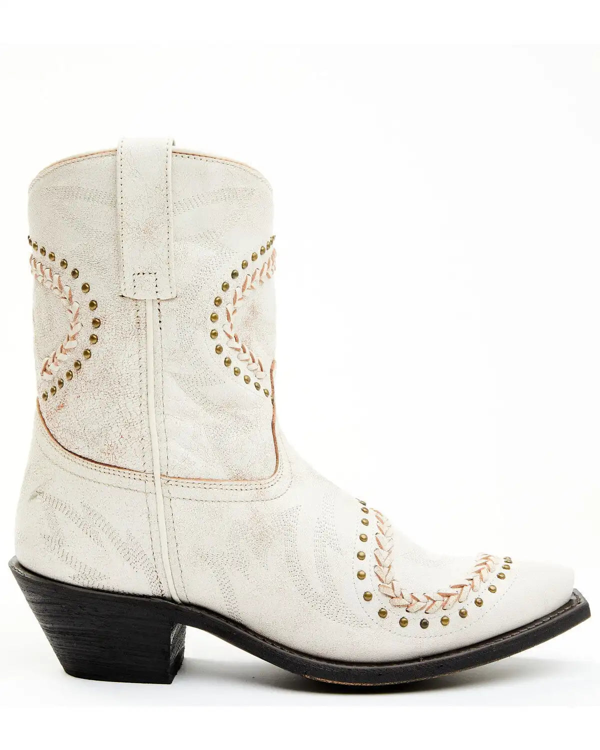 Laredo Women's Bone Embellished Booties - Snip Toe