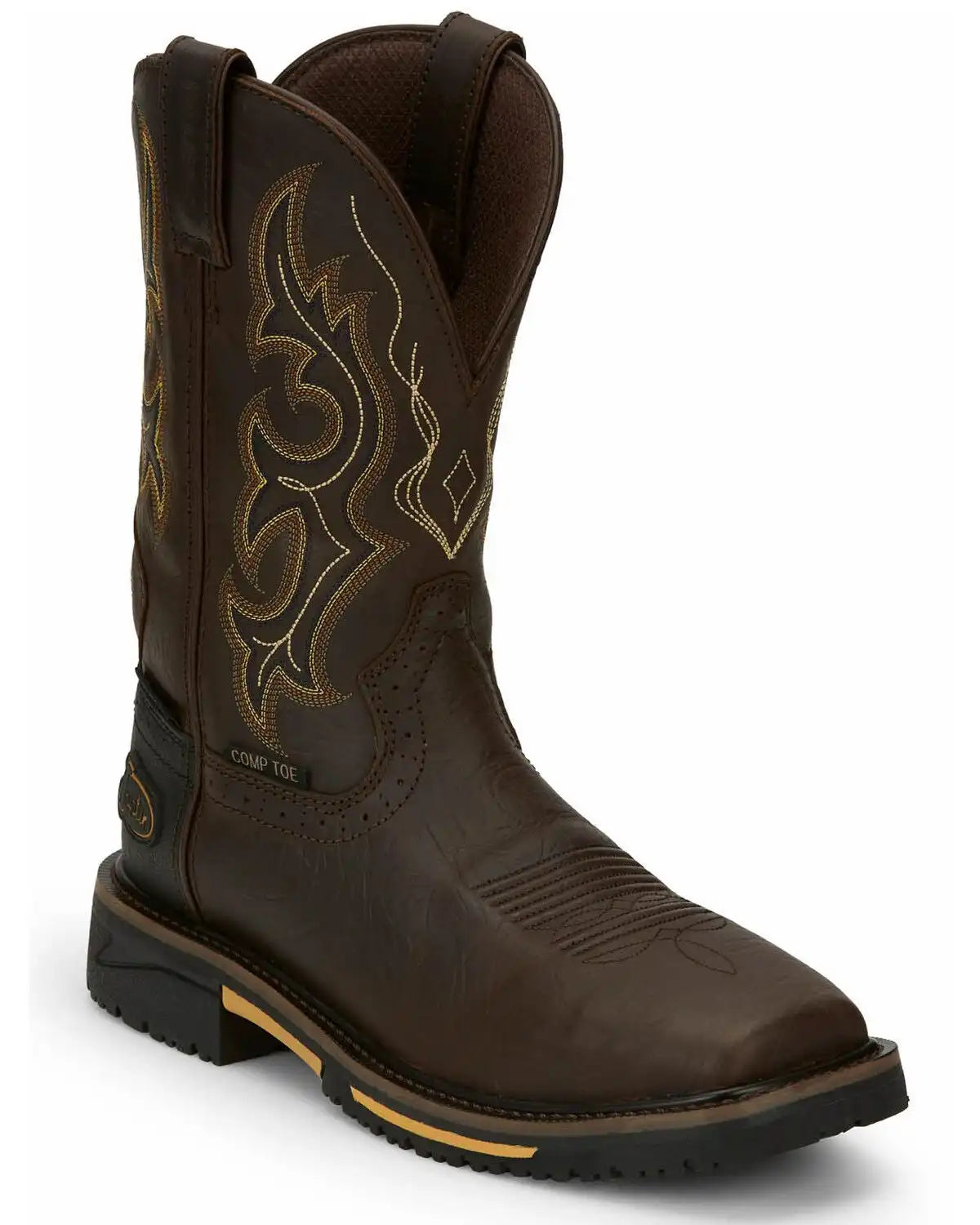 Justin Men's Joist Rustic Waterproof Western Work Boots - Composite Toe
