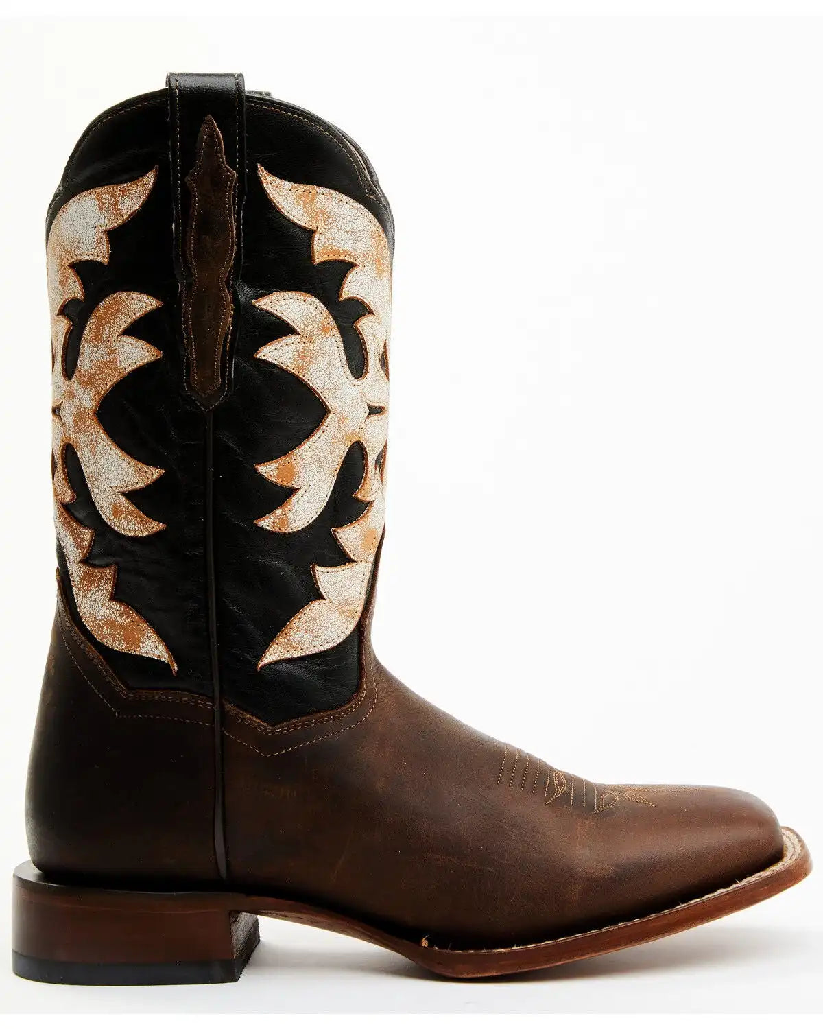 Dan Post Women's Sure Shot Embroidered Overlay Western Leather Boots - Broad Square Toe