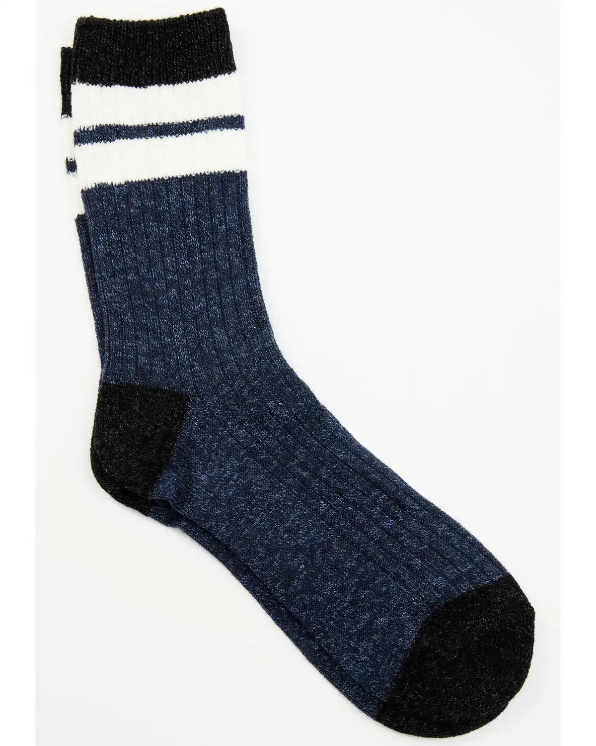 Brother's and Sons Men's Blue Rugby Stripe Crew Socks