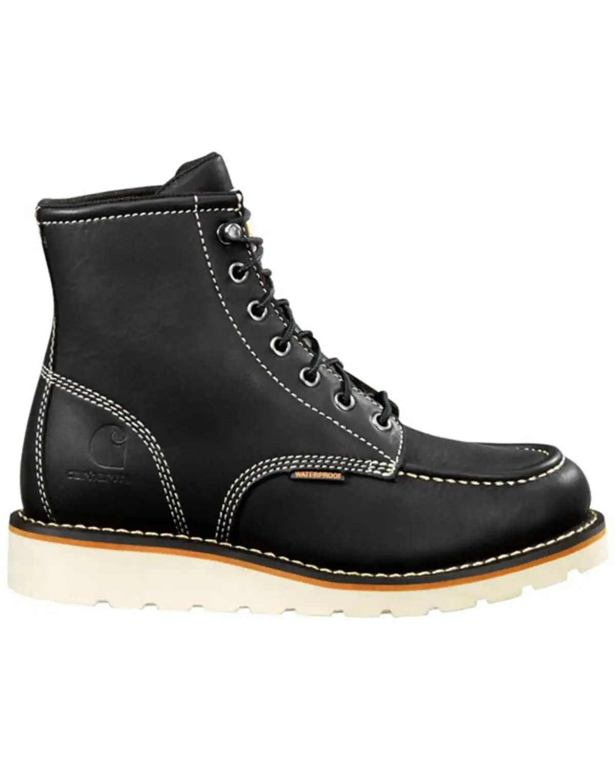 Carhartt Women's Black Wedge Sole Waterproof Work Boots - Soft Toe