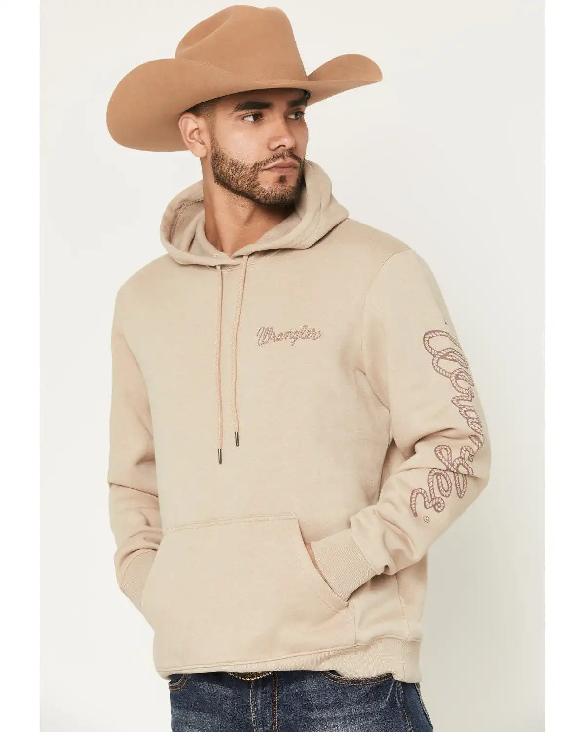 Wrangler Men's Logo Graphic Hooded Sweatshirt