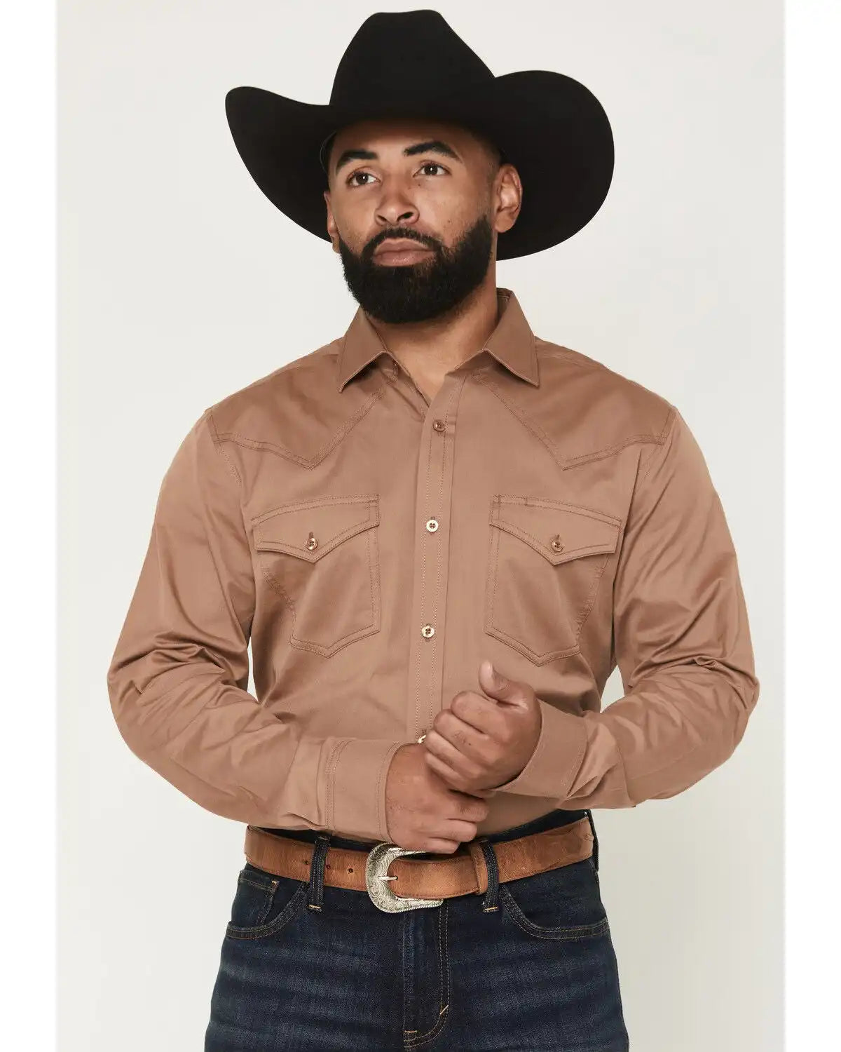Cody James Black 1978® Men's Lawman Solid Long Sleeve Button-Down Western Shirt