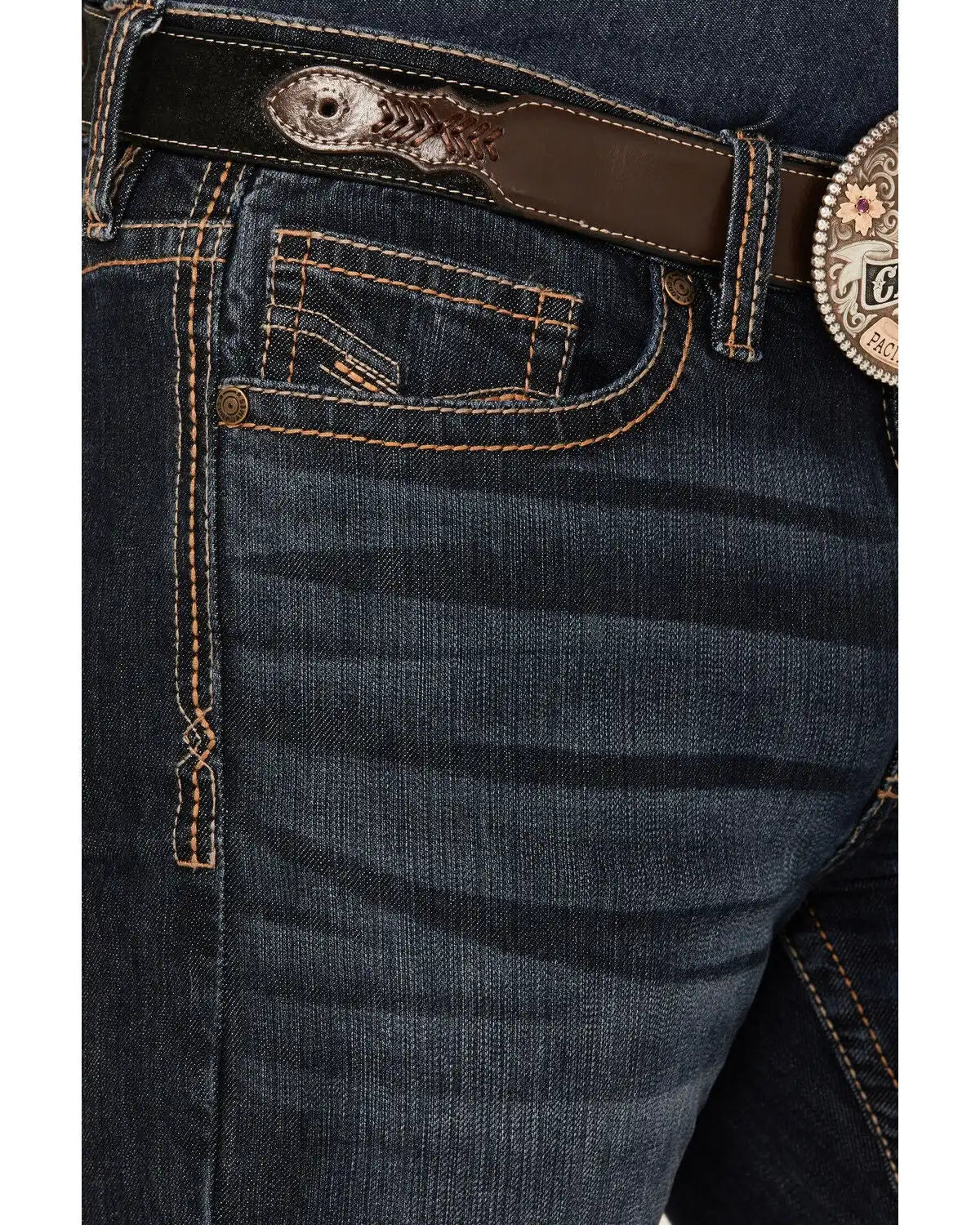 Cody James Men's Shadow Wash Jackson Slim Straight Stretch Denim Jeans