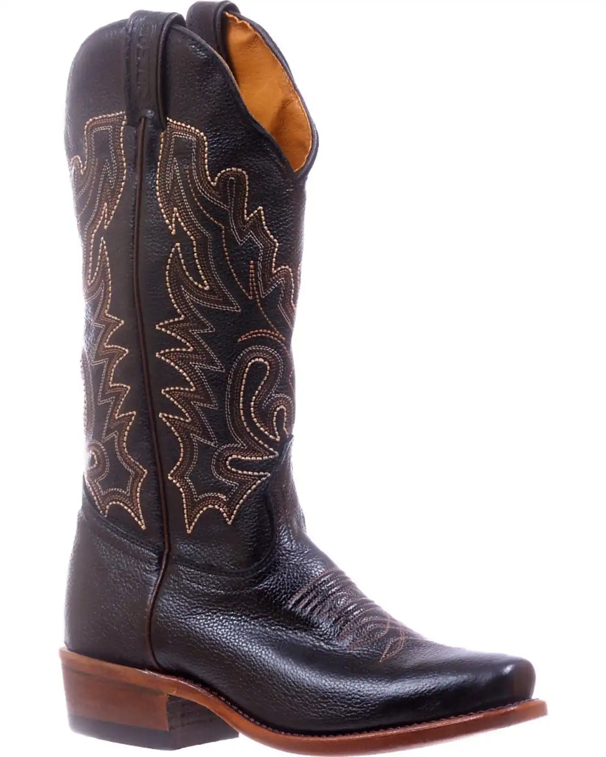 Boulet Black Cutter Cowgirl Boots - Square Toe