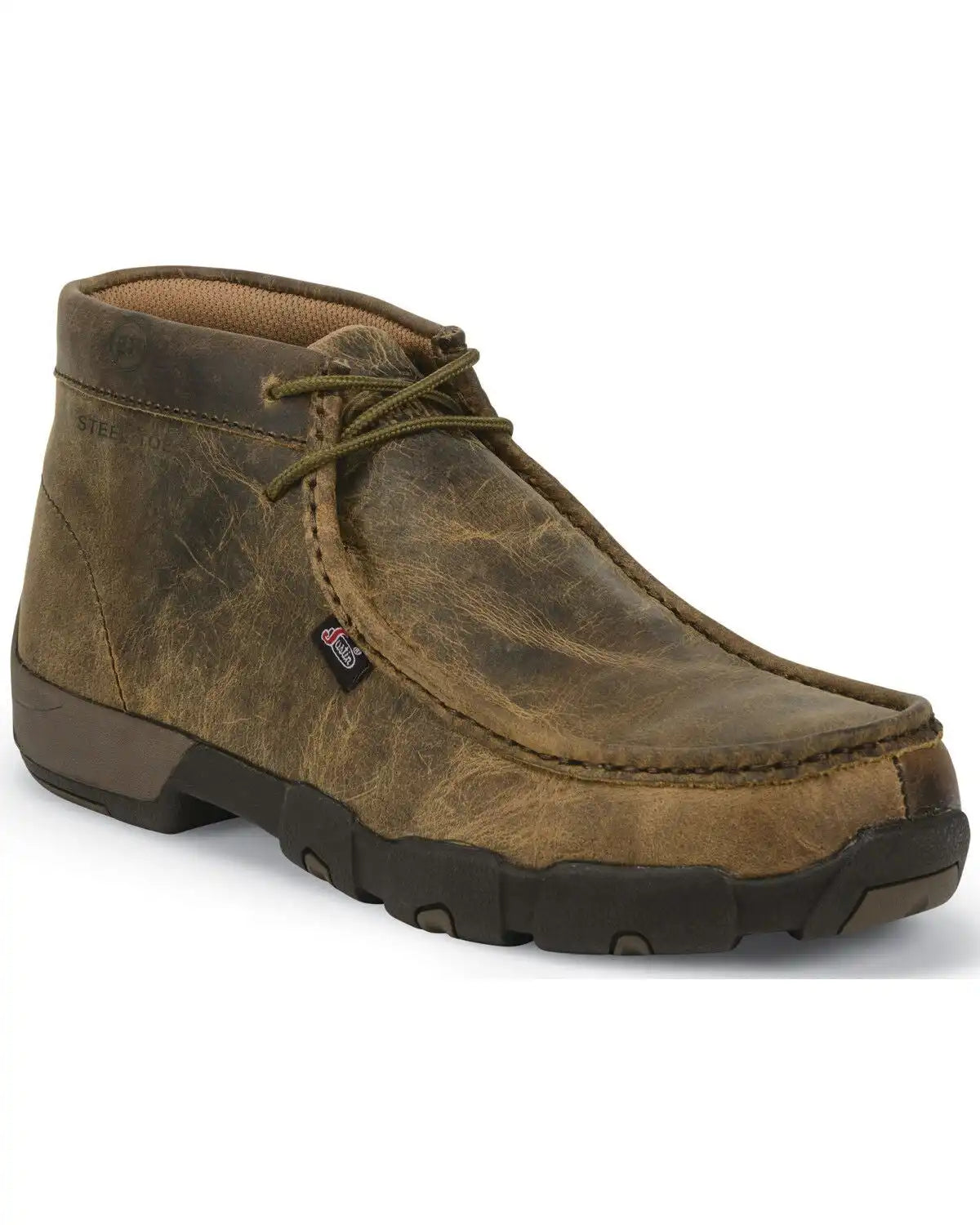 Justin Men's Cappie Electrical Hazard Driving Mocs - Steel Toe