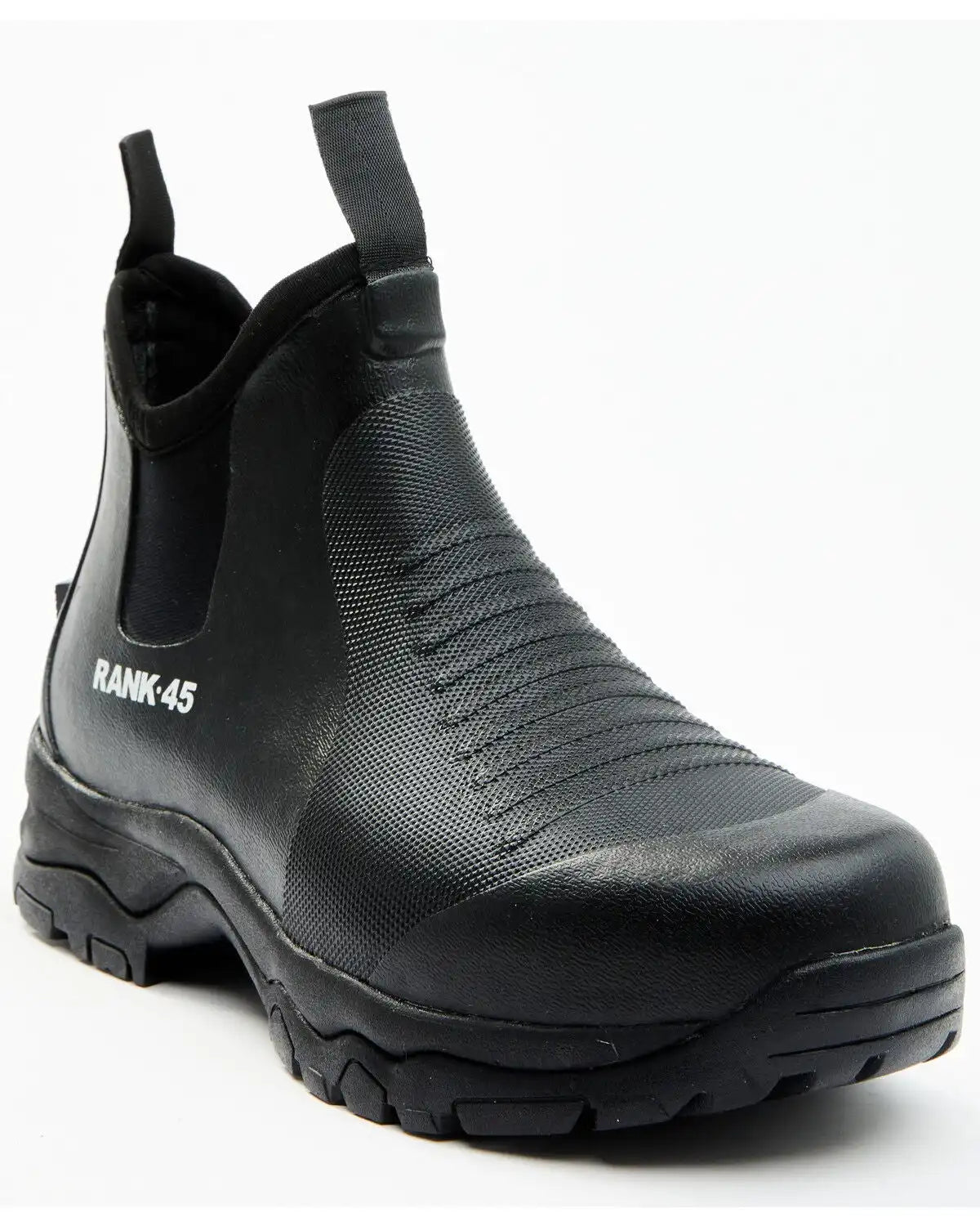 RANK 45® Men's 6.5" Rubber Ankle Boots - Round Toe