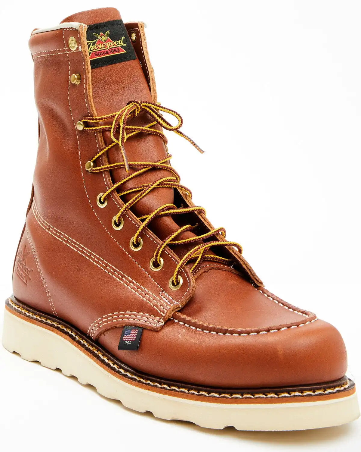 Thorogood Men's 8" American Heritage MAXWear Wedge™ Moc Work Boots - Soft Toe