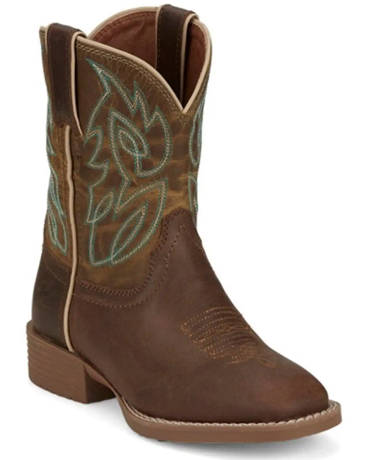 Justin Boys' Canter Western Boots - Broad Square Toe