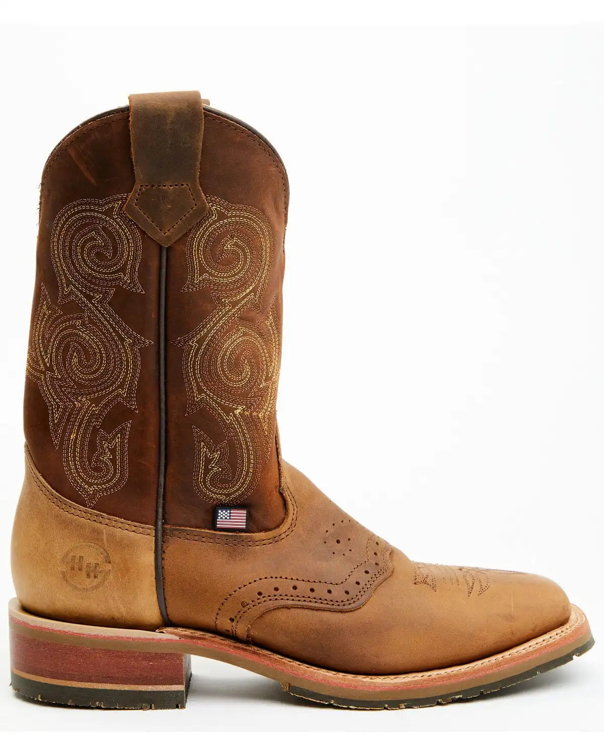Double H Men's Boot Barn Exclusive 11" Domestic I.C.E™ Saddle Vamp Performance Western Boots - Broad Square Toe